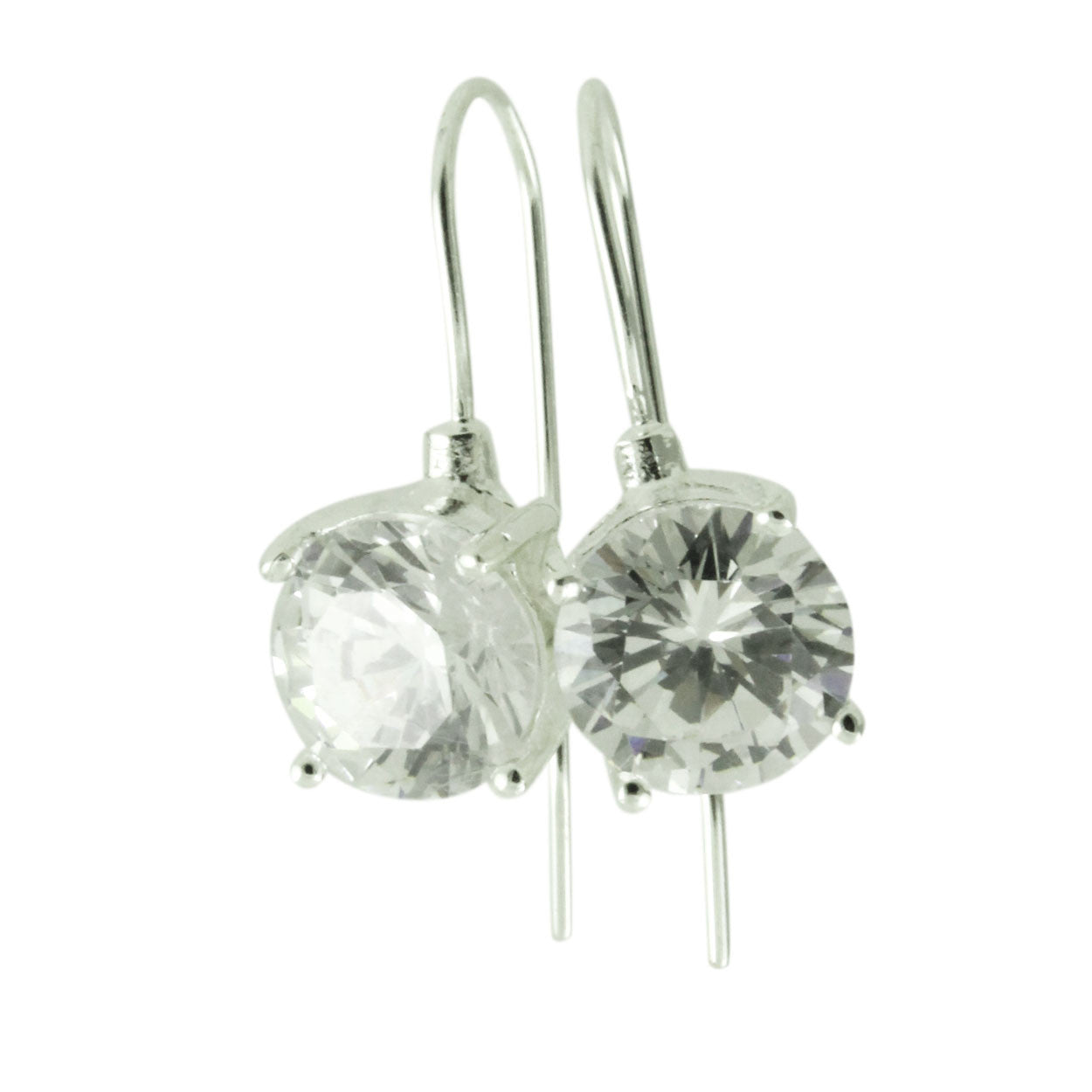 Sterling CZ Dangle Earrings