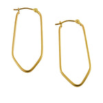10K Geometrical Hoop Earrings