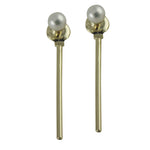 Sterling Silver Mini Pearl Bar Jacket Stud Earrings