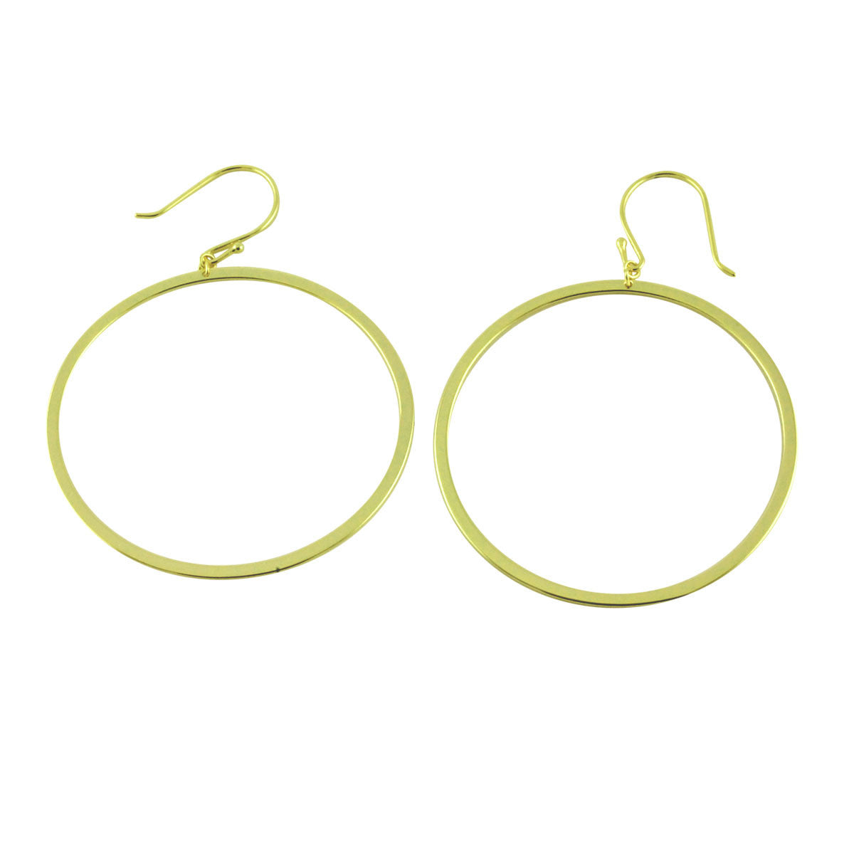 Sterling Silver Hoop Drop Earrings