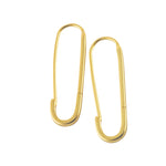 Sterling Silver Safety Pin Hoop Style Earrings