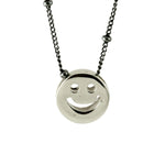 "Good Times" Sterling Happy Face Necklace