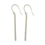 "Lollipop" Sterling Silver Plain Bar Drop Earrings