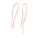 Rosy Silver Chain Threader Earrings