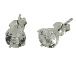 Sterling White Topaz Stud Earrings