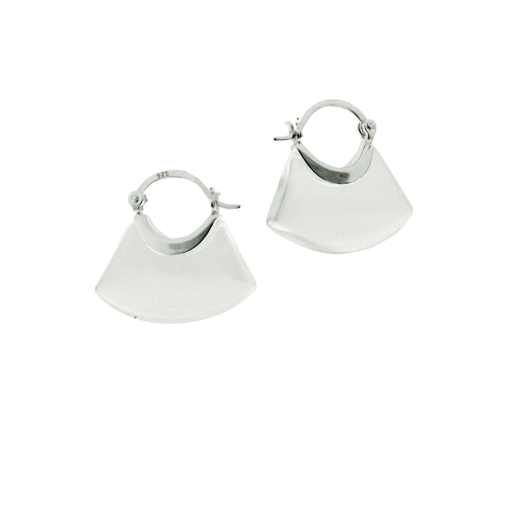 Sterling Silver Lucite Hoop Earrings