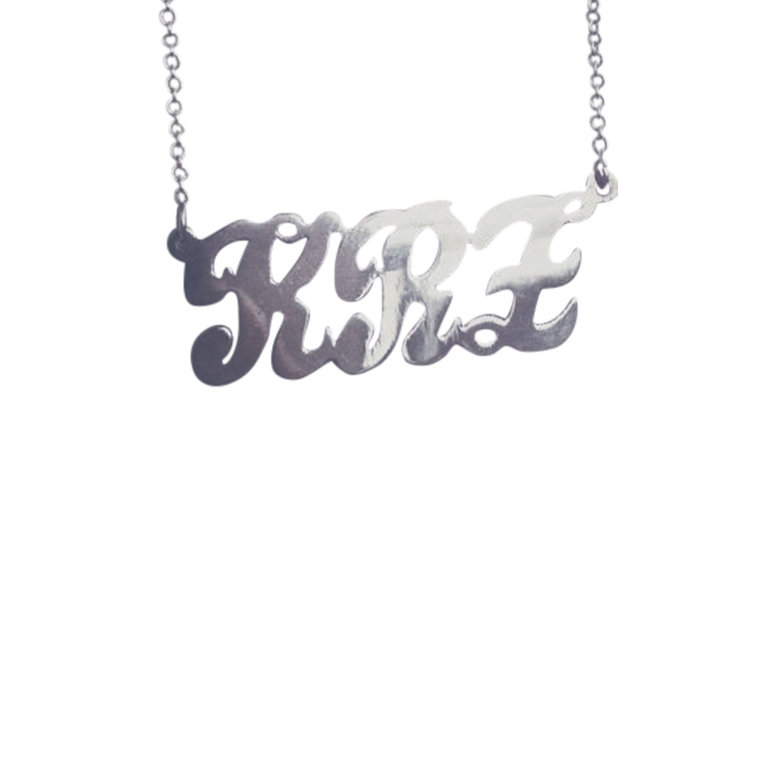 Sterling Silver Nameplate Necklace