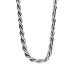 Two-Tone Sterling & Black Rope Chain Necklace
