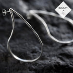 Daphne P. Hammered Matte Teardrop Hoop Earrings