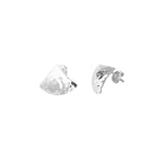 Sterling Silver Hammered Triangle Stud Earrings