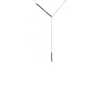 Sterling Silver Bar Pendant Y Lariat Necklace 18 inch
