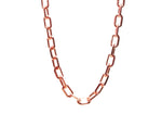 Rosy Square Link Chain Necklace