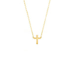Gold-Dipped Mini Cross Necklace 16 inch