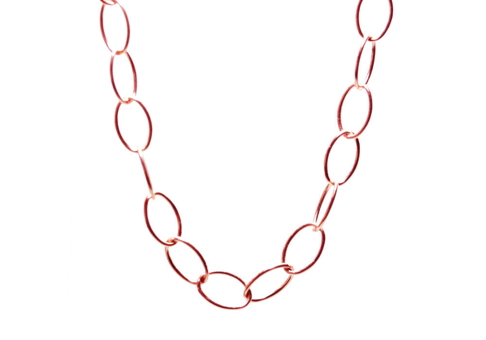 "Daisy" Sterling Silver Oval Link Necklace