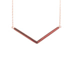 "Vendetta" Sterling Silver V Bar Pendant Necklace