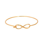 Rosy Infinity Bangle Bracelet Slim