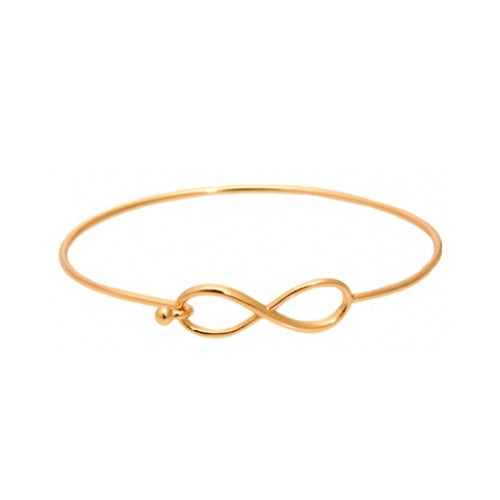 Rosy Infinity Bangle Bracelet Slim