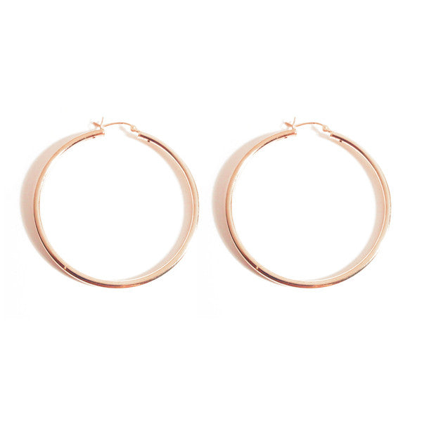 Rosy "Forever" Hoop Earrings 2 inch