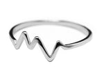 Sterling Silver HeartBeat Ring "Electric"