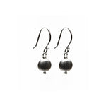 Sterling Silver Matte Round Drop Earrings