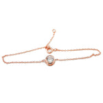 Sterling Silver Mini Solitaire CZ Stone Bracelet