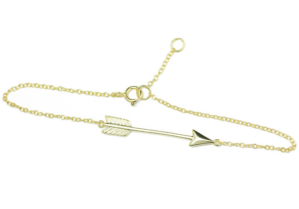 Sterling Silver Chevron Arrow Charm Bracelet