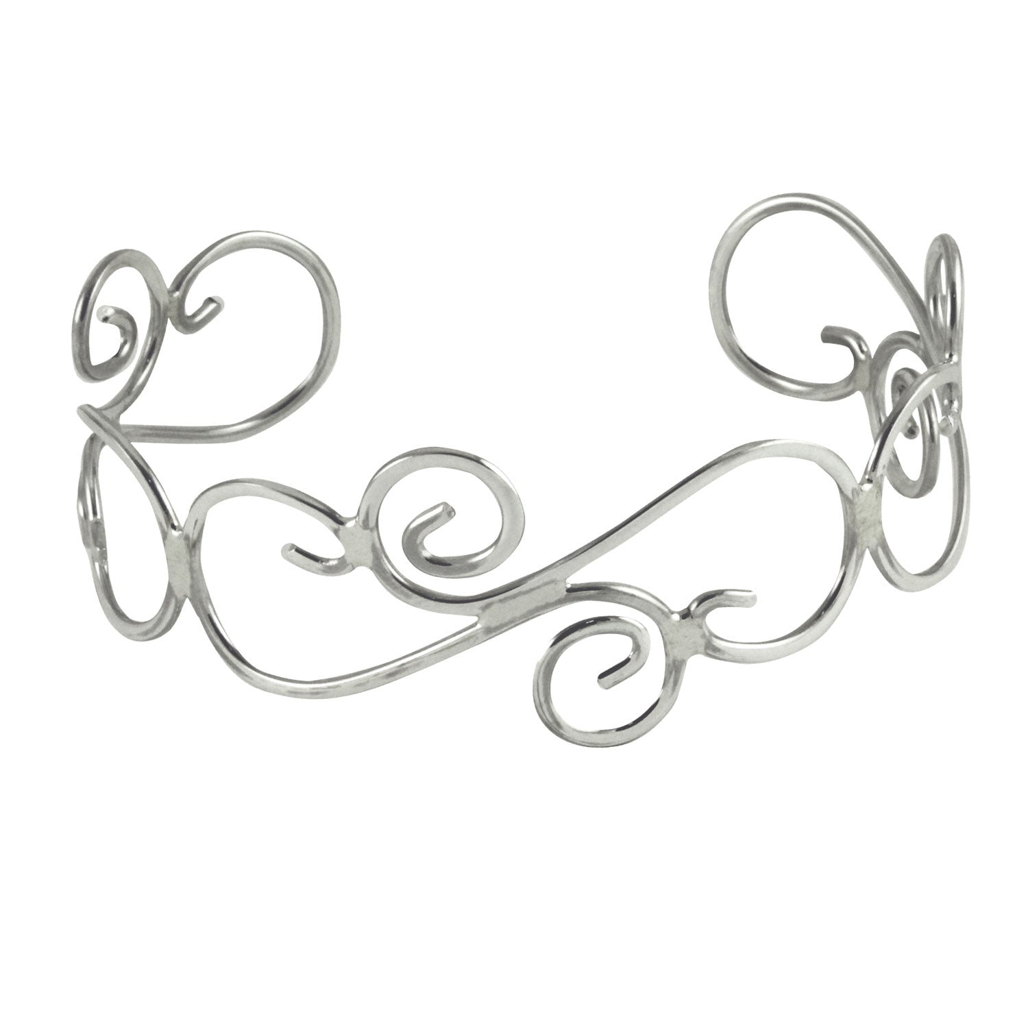 Sterling Lattice Style Cuff Bangle