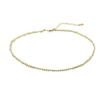 White Pearl Collar Necklace with Bead Accent