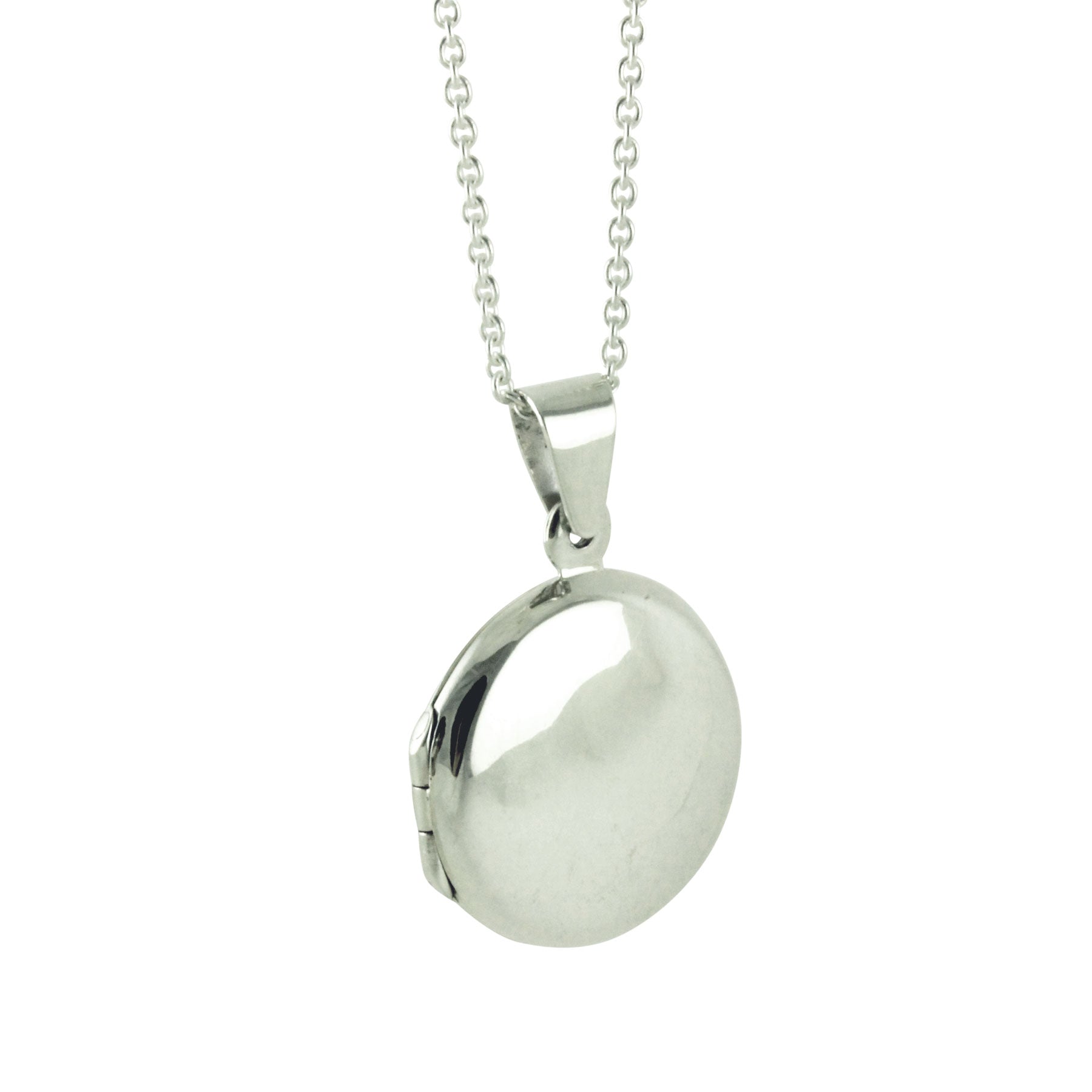Sterling Silver Simple Round Medallion Style Locket Pendant