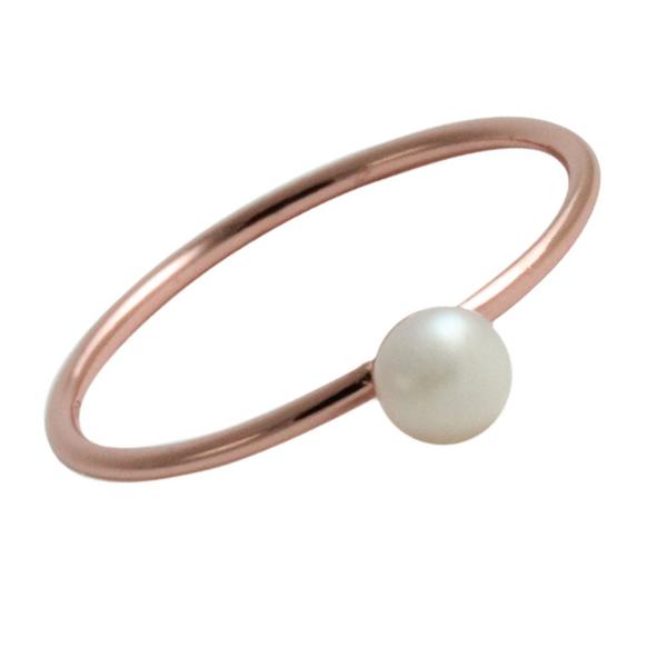 "Frosty" Sterling Silver Mini Pearl Ring