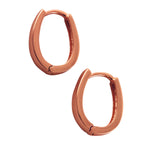 Rosy Oval Hoop Earrings