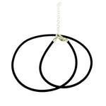 Black Rubber Cord Choker Necklace