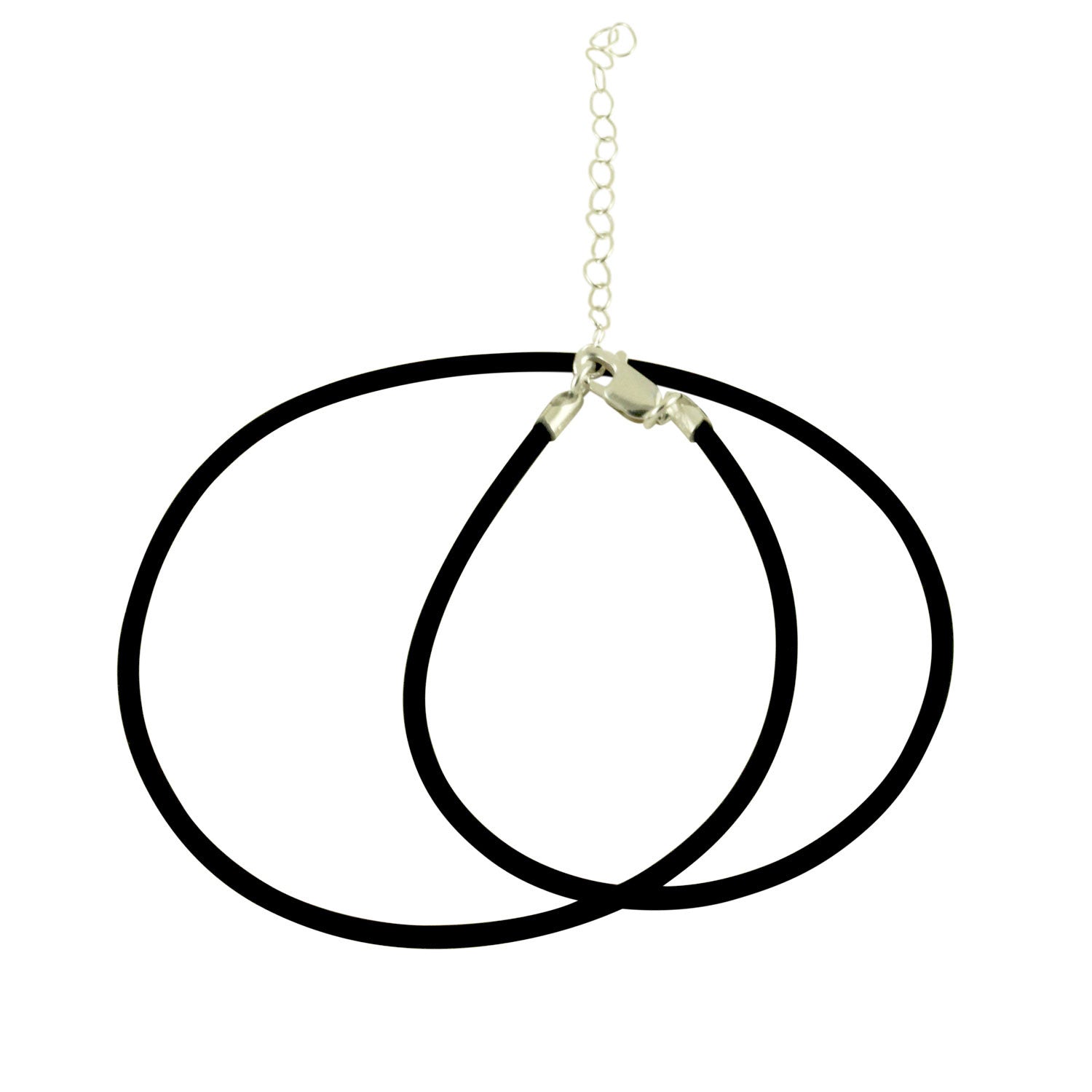 Black Rubber Cord Necklace
