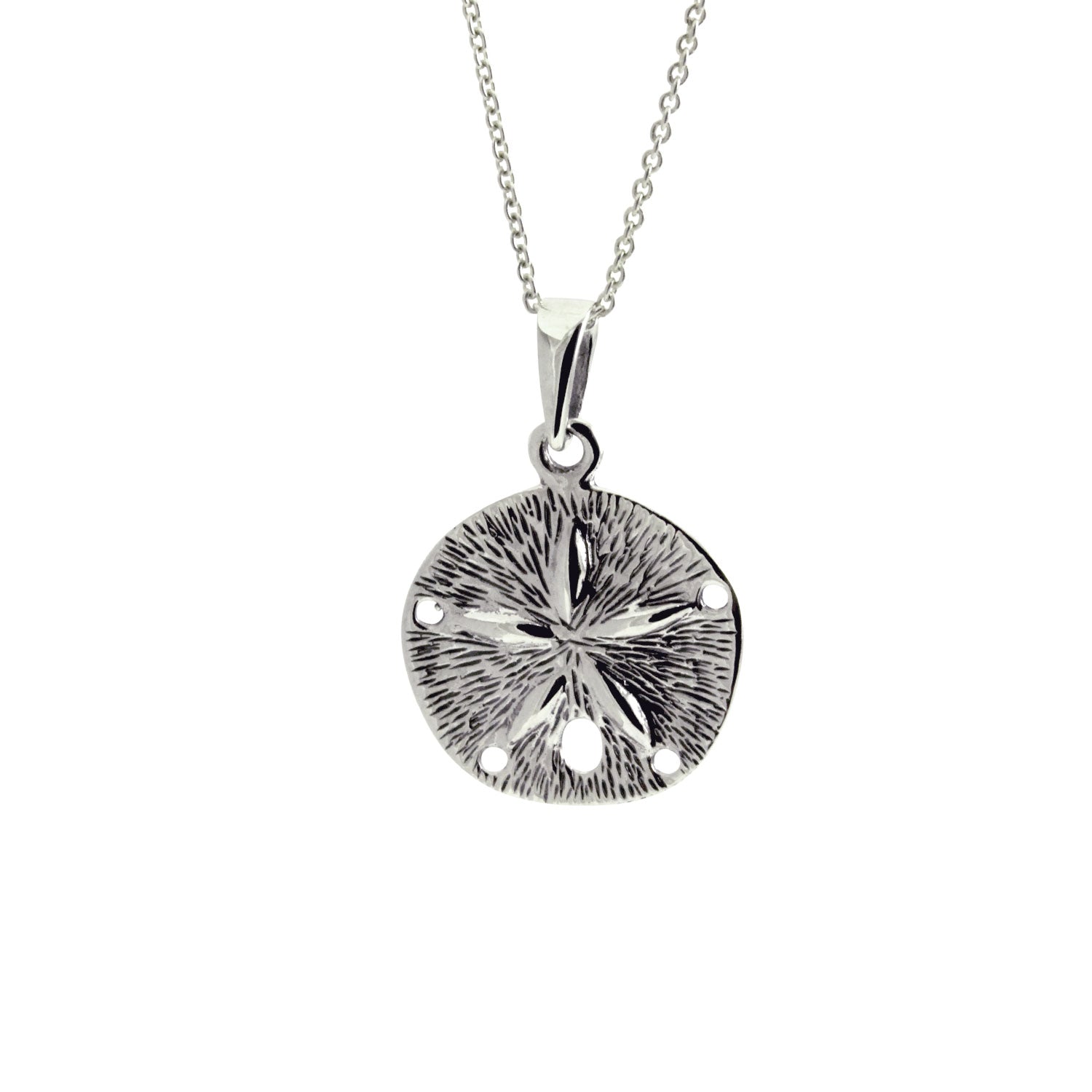 Sterling Silver Sand Dollar Charm Necklace