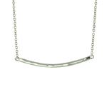 Sterling Silver Hammered Bar Necklace
