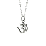 Sterling Silver Om Pendant Necklace