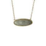 Green Labradorite Stone Necklace