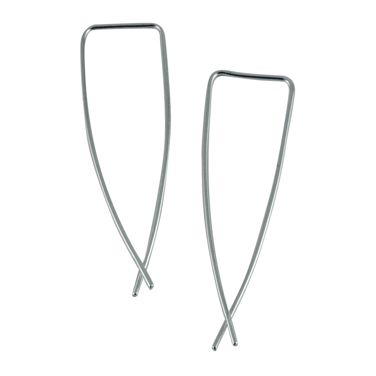 Sterling Triangle Threader Earrings