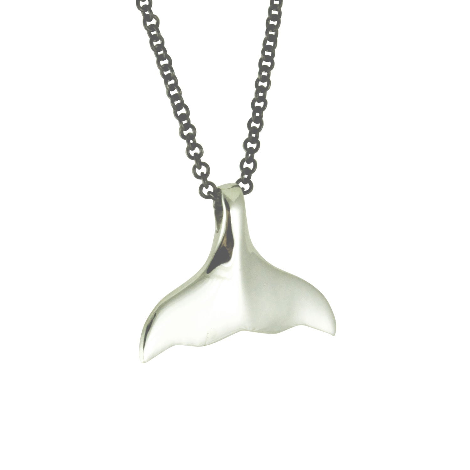 Sterling Silver Whale's Tail Necklace