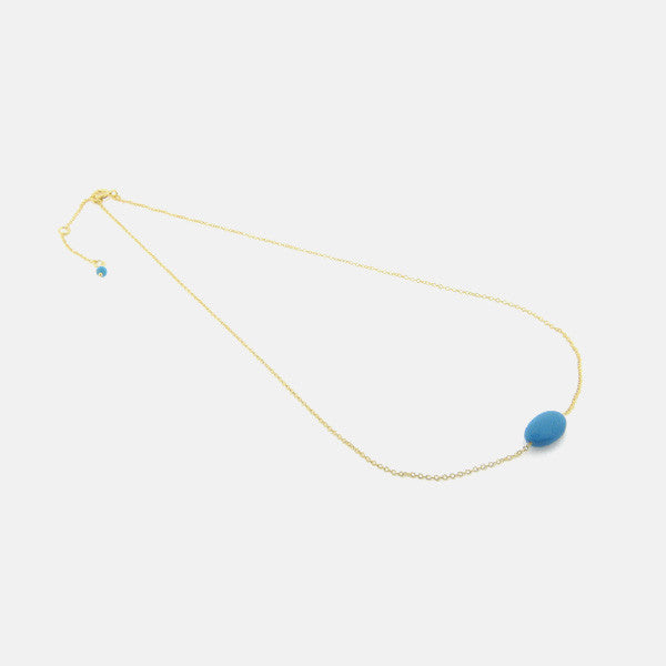 "Turquoise Treasure" Gold-Dipped Stone Necklace 16-18 inch