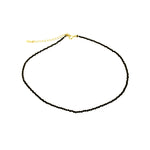 Black Crystal Bead Collar Necklace