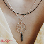 Sterling Silver DreamCatcher Pendant Necklace
