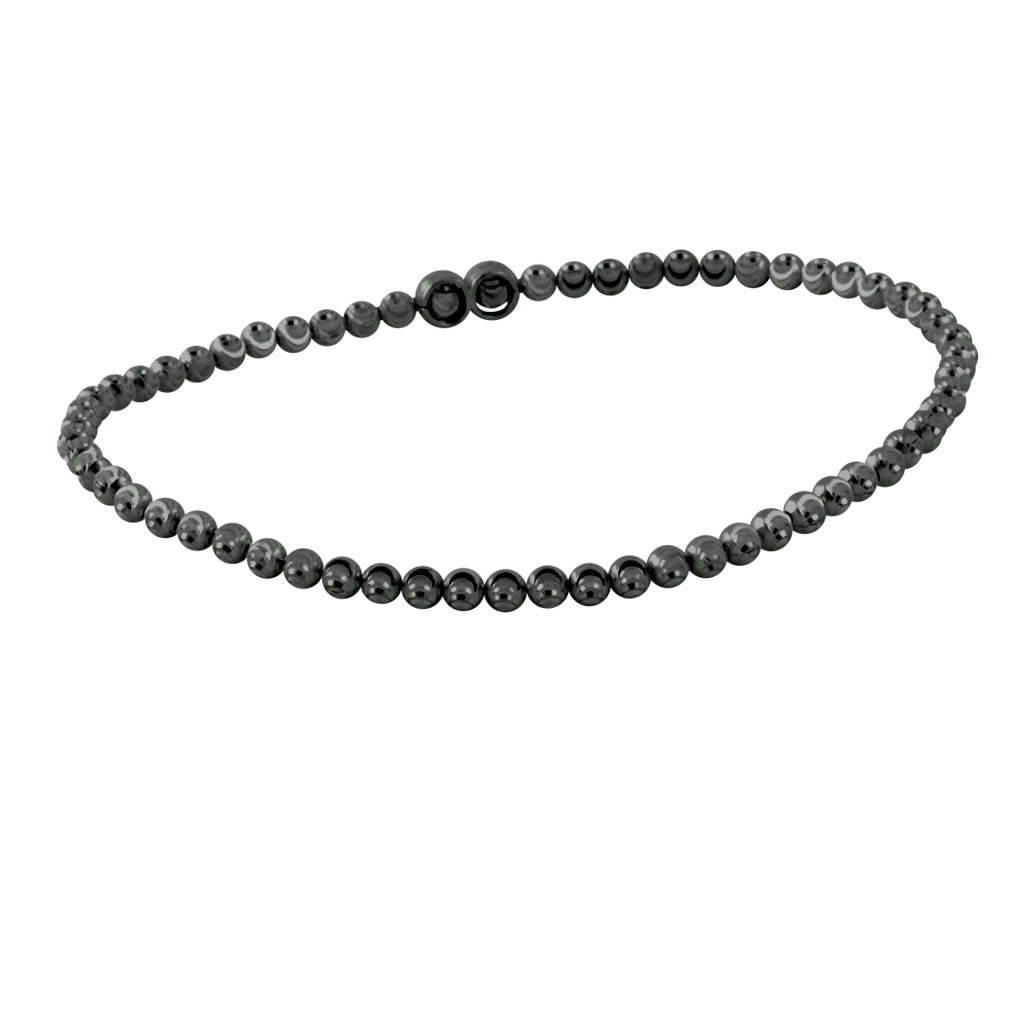 "Cosmos" Sterling Moon Bead Stretch Bracelet