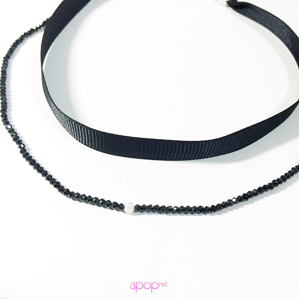 Black Satin Choker Necklace