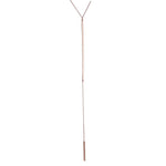 "Jump" Vertical Bar Drop Lariat Necklace 18 inch