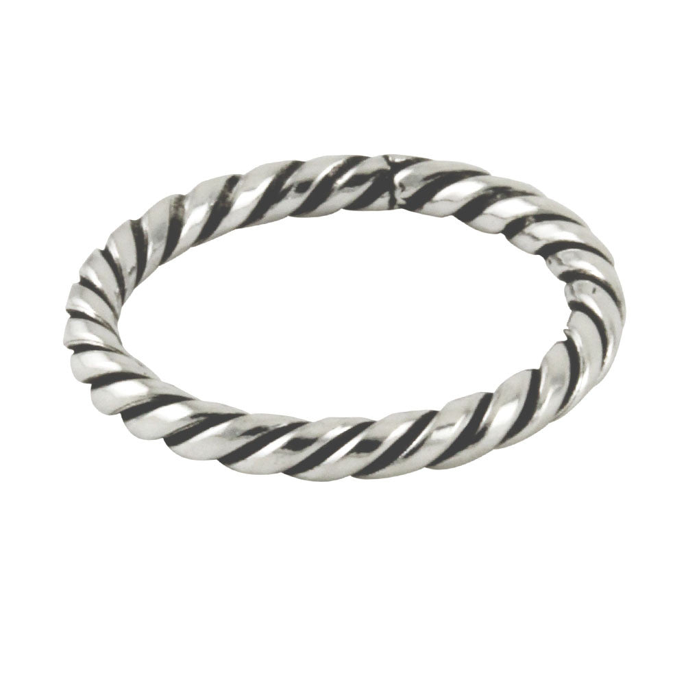 "Popeye" Sterling Silver Rope Band Ring