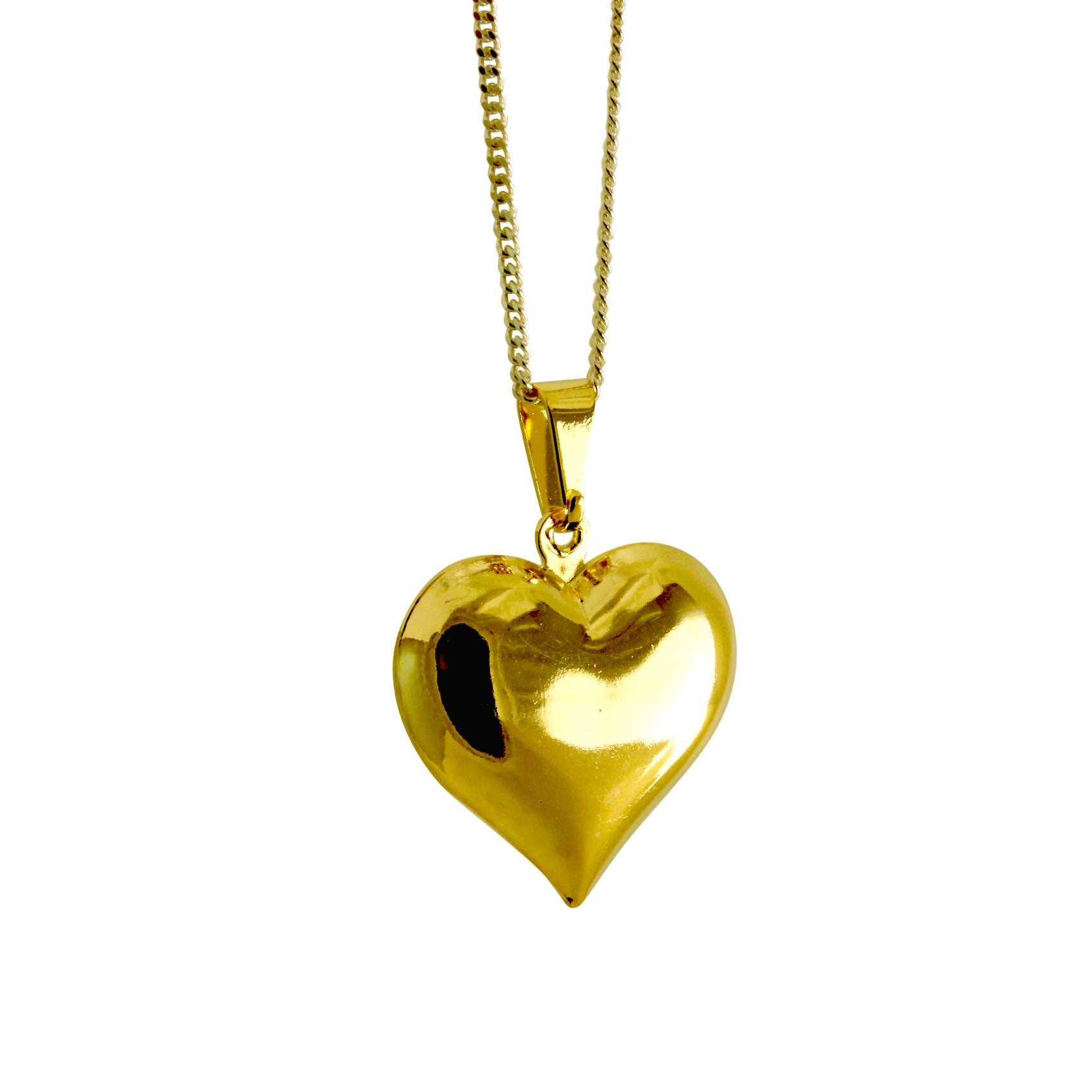 Gold Heart Pendant Necklace