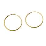 14k Gold Loop Hoop Earrings