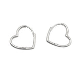Small Heart Shaped Hoop Earrings