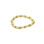 Gold & White Pearl Stretch Ring